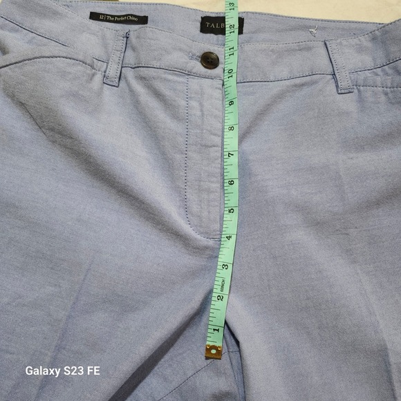 Talbots Womens Size 12 The Perfect Chino Pants Light Blue Cotton Blend - Picture 9 of 11